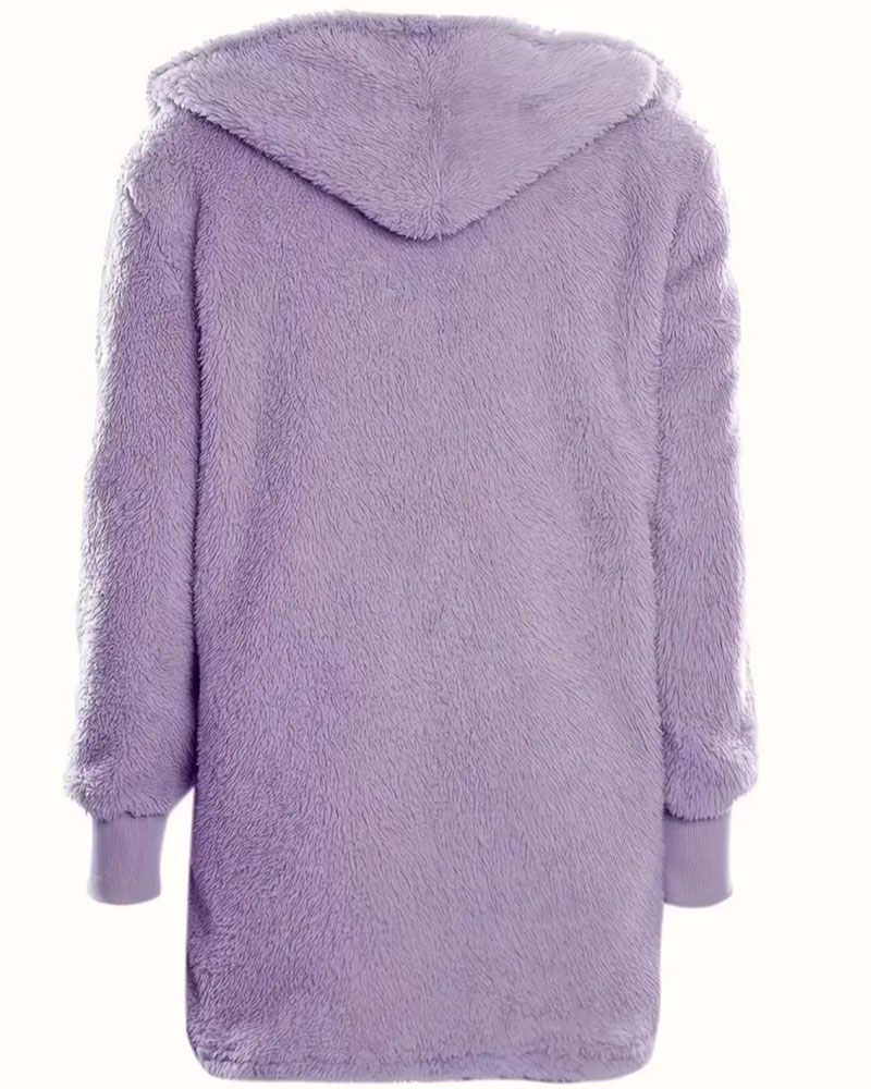 Vibecurve® Solid Color Plush Three-piece Pyjama Set, Fluffy Pajamas