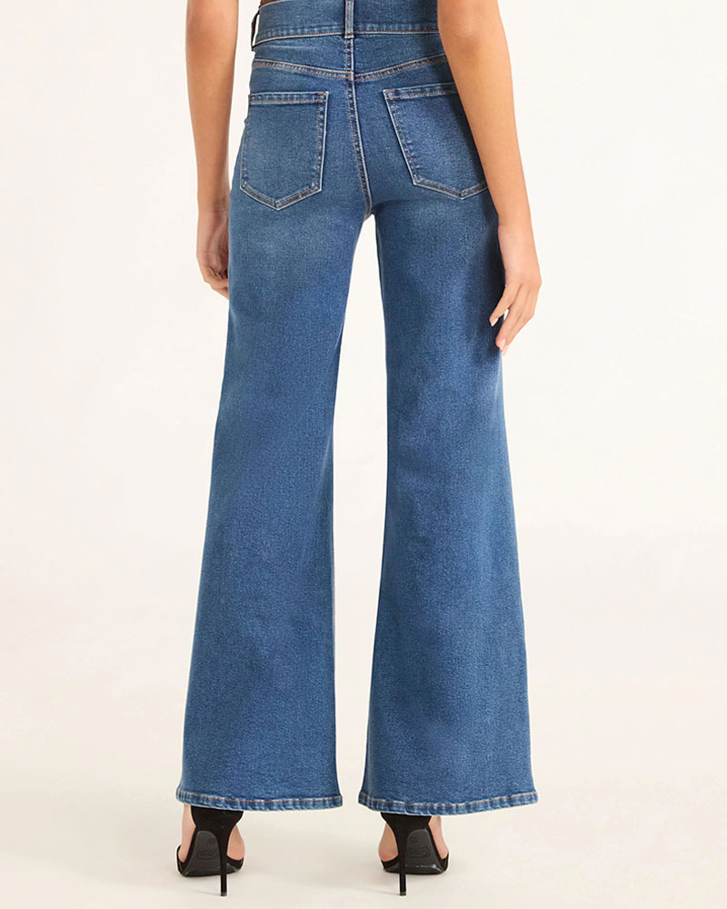 Vibecurve® Women’s Margot Wide Leg High Rise Jeans