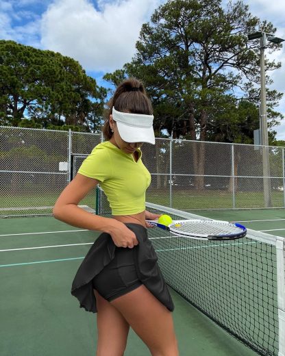 Vibecurve® Women 2 Piece Skirts 2 in 1 Flowy Basic Versatile Stretchy Flared Casual Mini Skirts