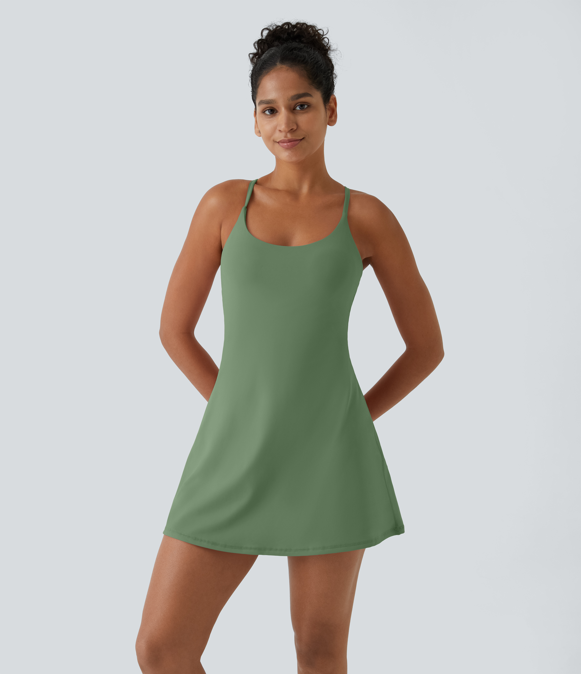 Vibecurve® Open Back Slip-On Sports Dress