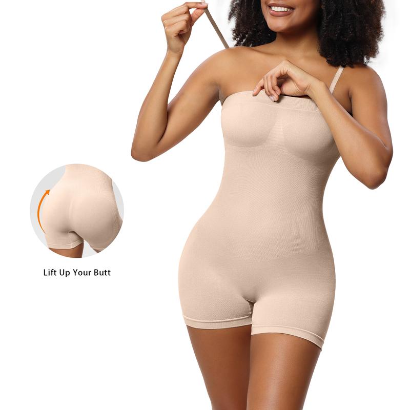 Vibecurve® Women's Seamless Removable StraplessBodysuits For Women's Yoga Rompers