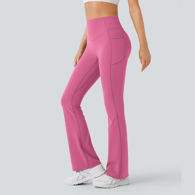 Vibecurve® High Waisted Scrunch Butt Lifting Tummy Control Pocket Shaping Yoga Bootcut Leggings