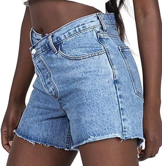 Vibecurve® Womens Crossover Jean Shorts