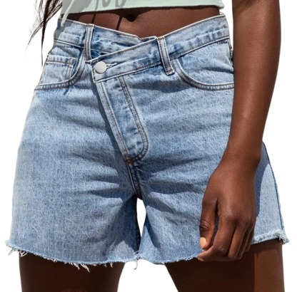 Vibecurve® Womens Crossover Jean Shorts
