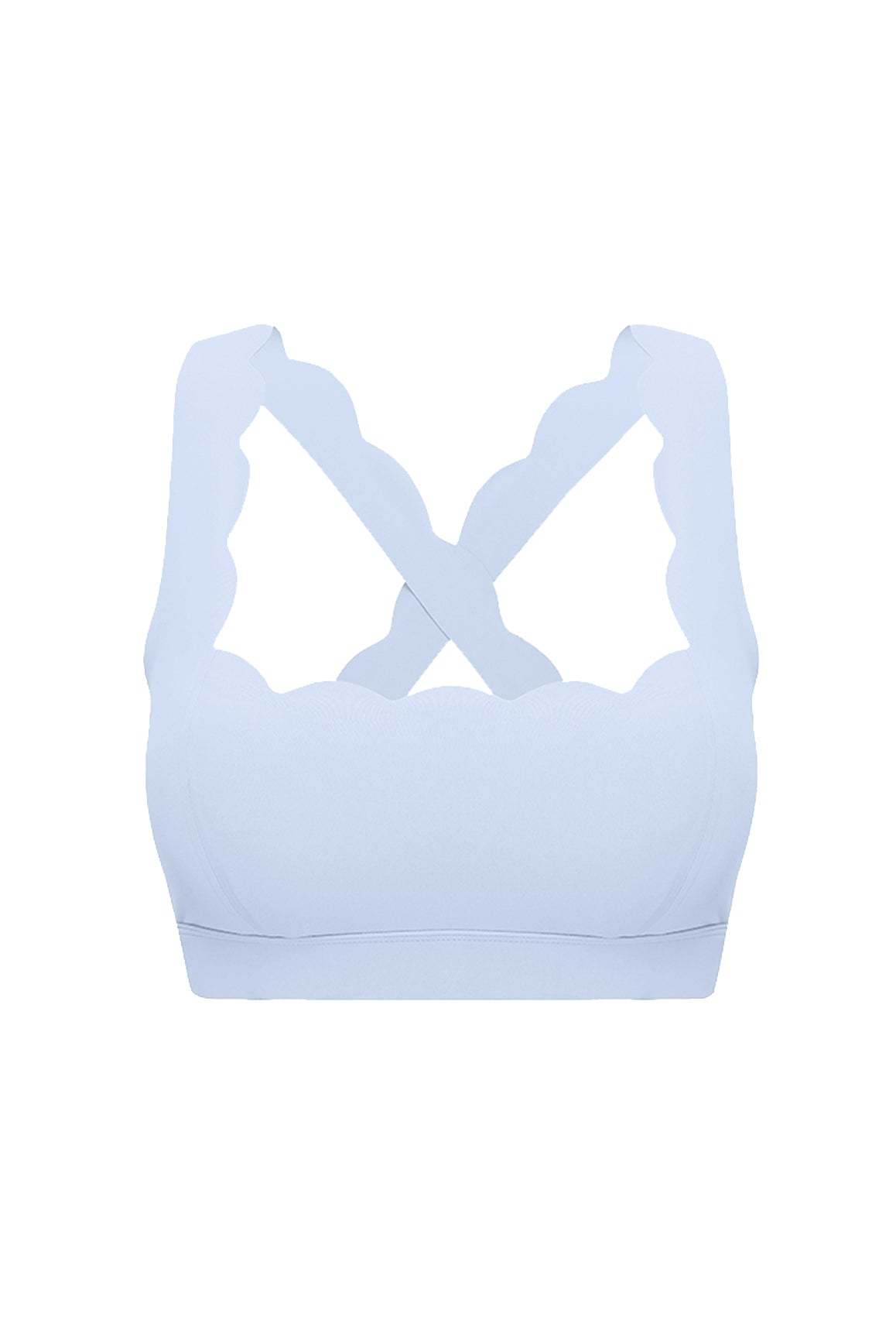 Cross Back Sports Bra | Heavenly Blue | WISKII Active