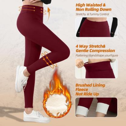 High Waist Thermal Fleece Leggings – Warm, Soft & Comfy for Winter