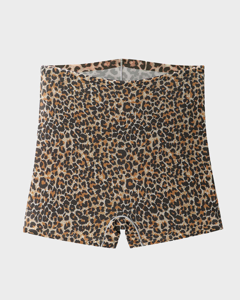 Mid-Rise Ice Silk Leopard Panties (6 Pack)