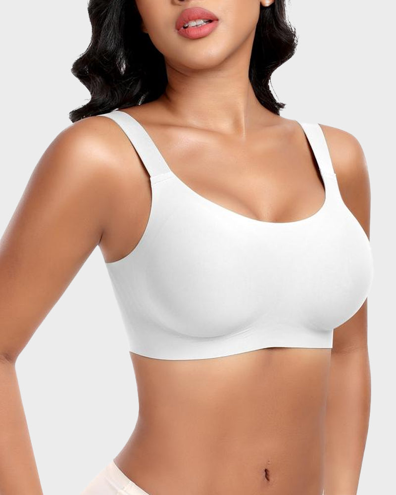 Wireless Full Coverage Jelly Bra with Breathable Straps