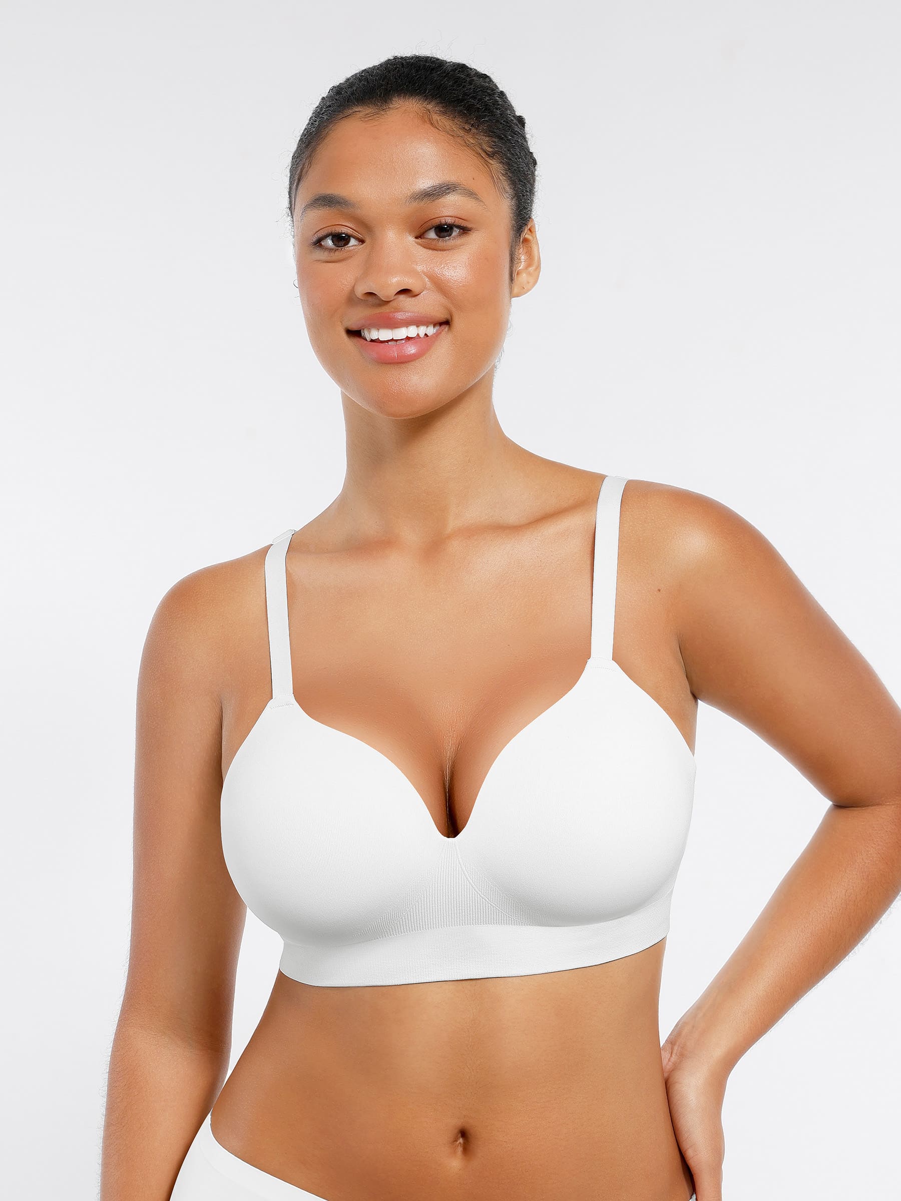 Vibecurve® Wireless Seamless Push-Up V-neck Bra
