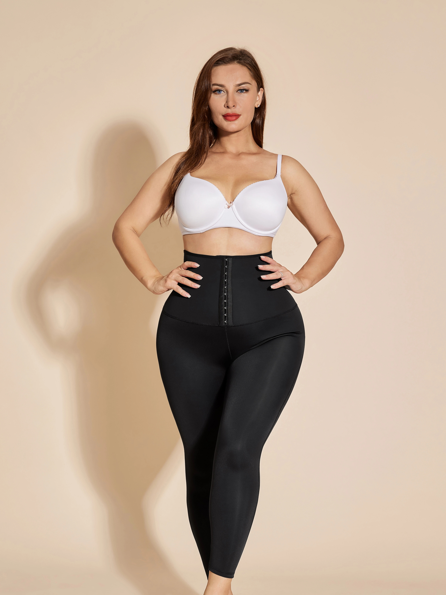 Vibecurve® High Waist Leggings Hook & Eye Tummy Control Sport Pants