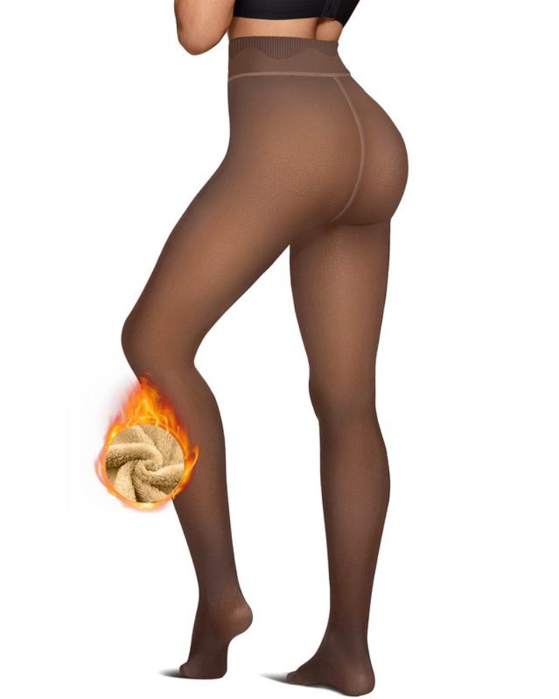 Vibecurve® Fleece Lined Leggings Sheer Fake Translucent Pantyhose