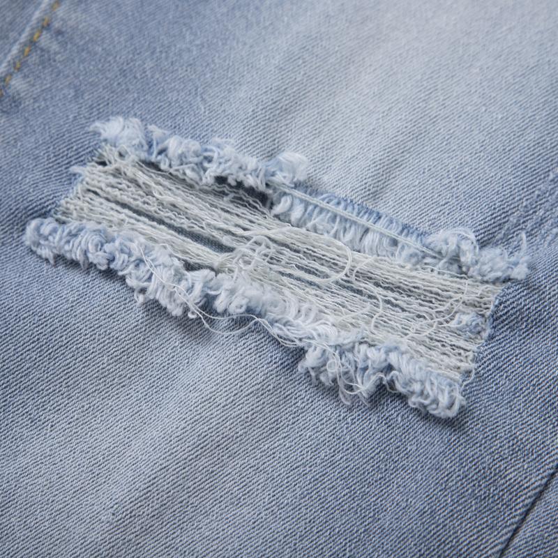 Vibecurve® Skinny Ripped Jeans Mid-Rise Stretch Ripped Denim