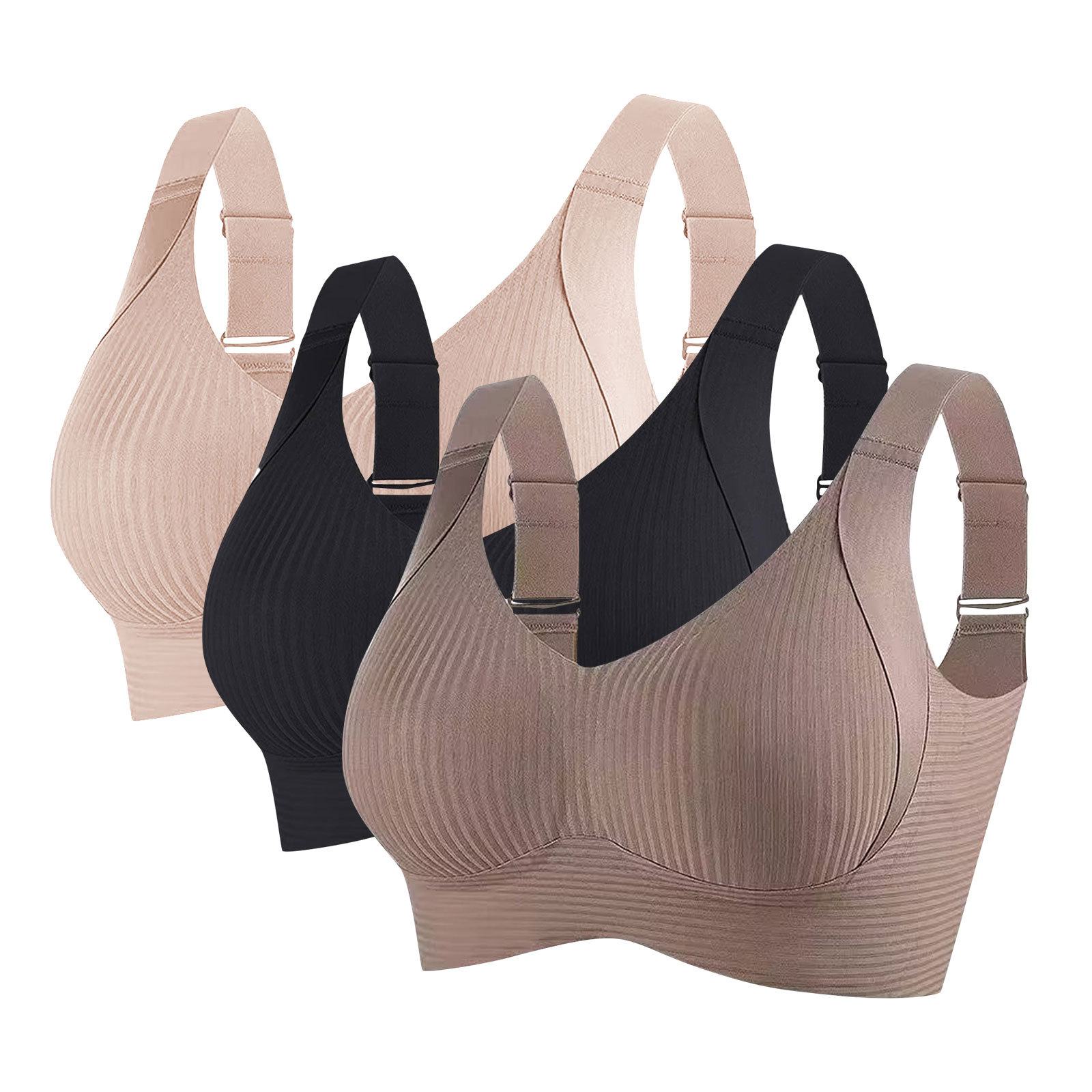 Vibecurve® Women's Solid Color Seamless No-Wire Comfortable Breast Lif