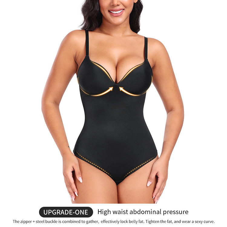 Vibecurve® Women's Shapewear Tummy Tuck Slim Shapewear Deep V-Neck Shapewear Built-In Bra