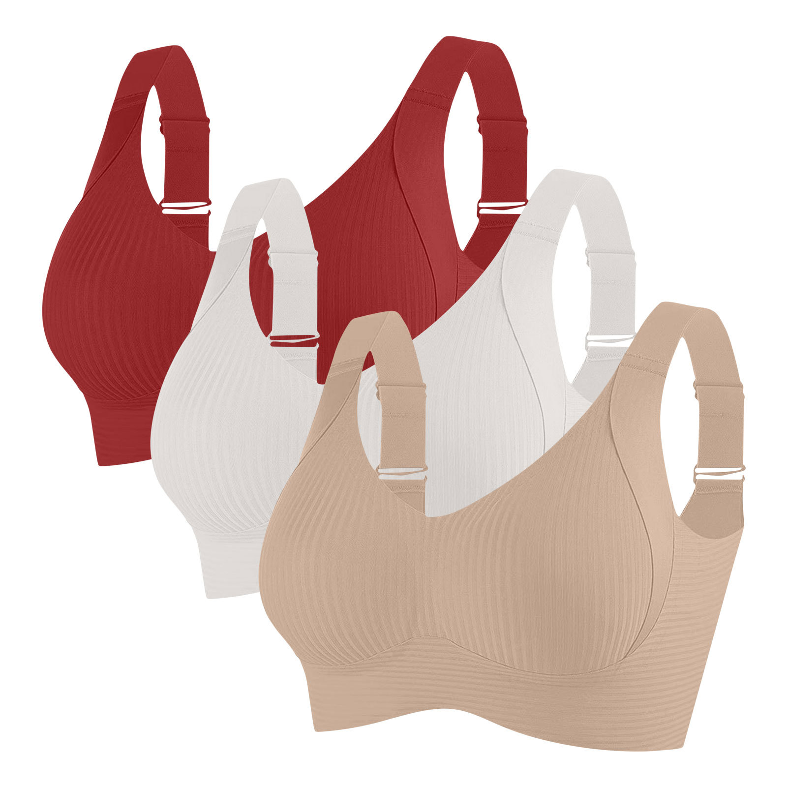 Vibecurve® Women's Solid Color Seamless No-Wire Comfortable Breast Lif