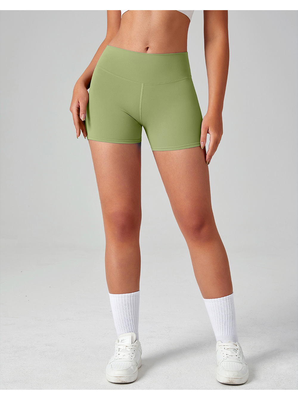 Vibecurve® Women High Waisted Skinny Yoga Shorts