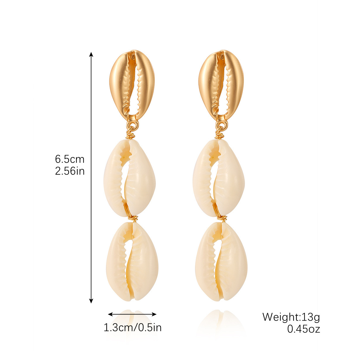 Vibecurve® Ocean Series Pearl Shell Earrings