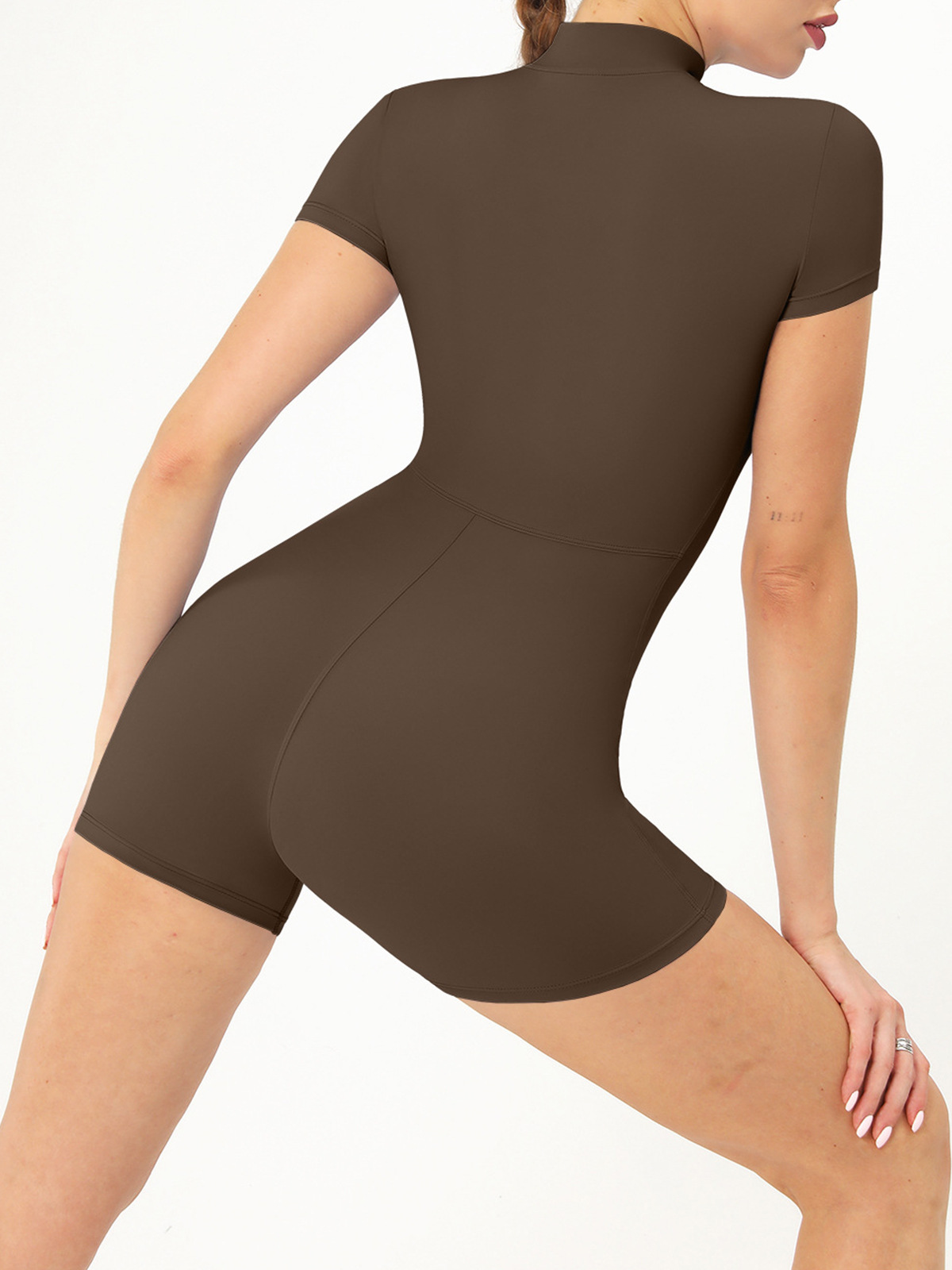 Vibecurve® Short-Sleeved One-Piece Yoga Suit