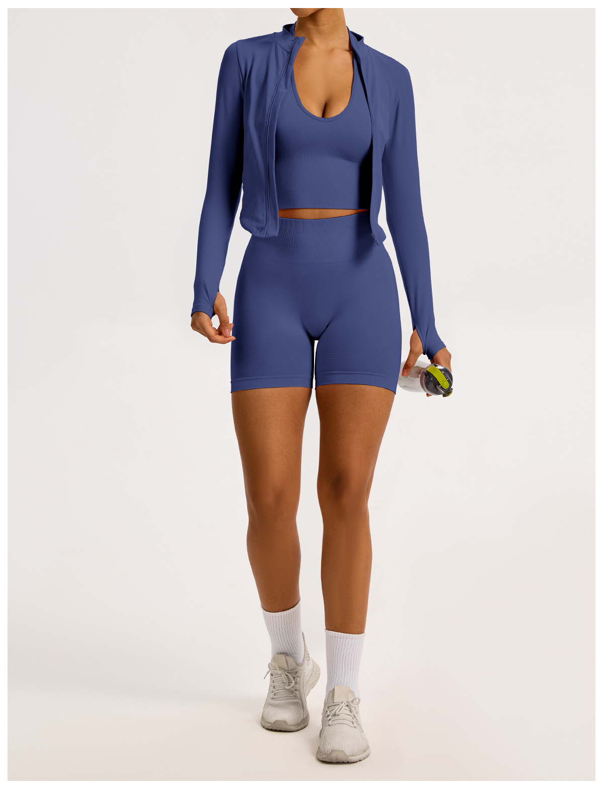 Vibecurve® Zipper Stand Collar Long Sleeve Yoga Jacket
