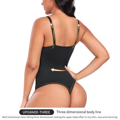 Vibecurve® Women's Shapewear Tummy Tuck Slim Shapewear Deep V-Neck Shapewear Built-In Bra