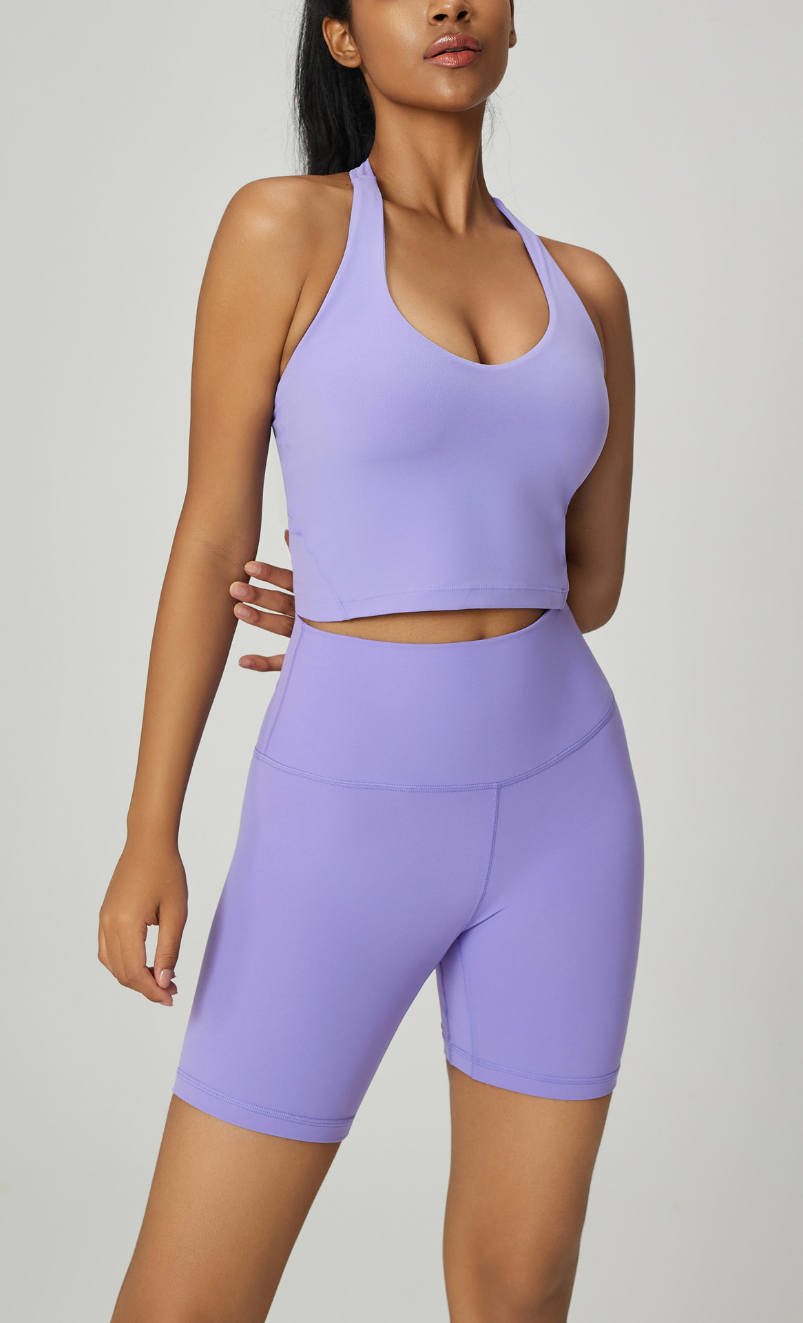 Vibecurve® Halter Neck Backless Seamless Sports Top Fitness Vest