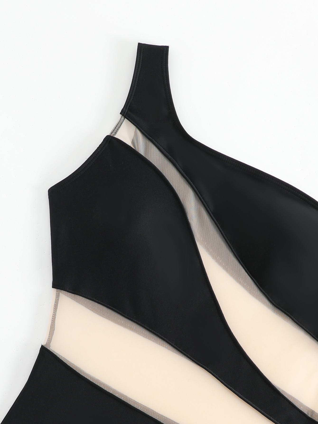 Vibecurve®Sexy One Shoulder Mesh Bikini Bodysuit