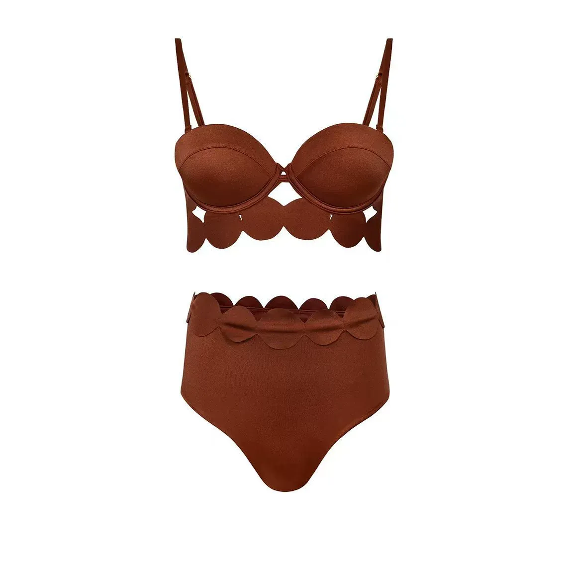 Vibecurve® Laser Cutting Circularity Bikini Swimsuit and Split Skirt