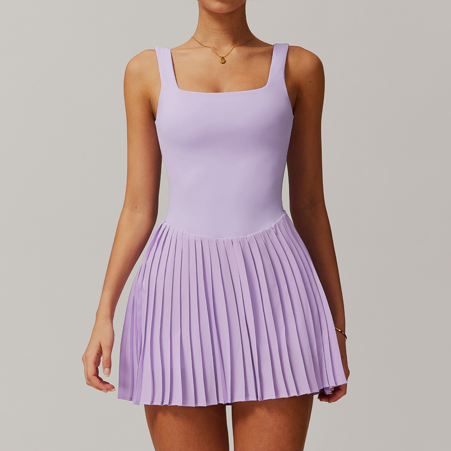 Vibecurve®Anti-Exposure Fitness Pocket Pleated Skirt Sports Dress