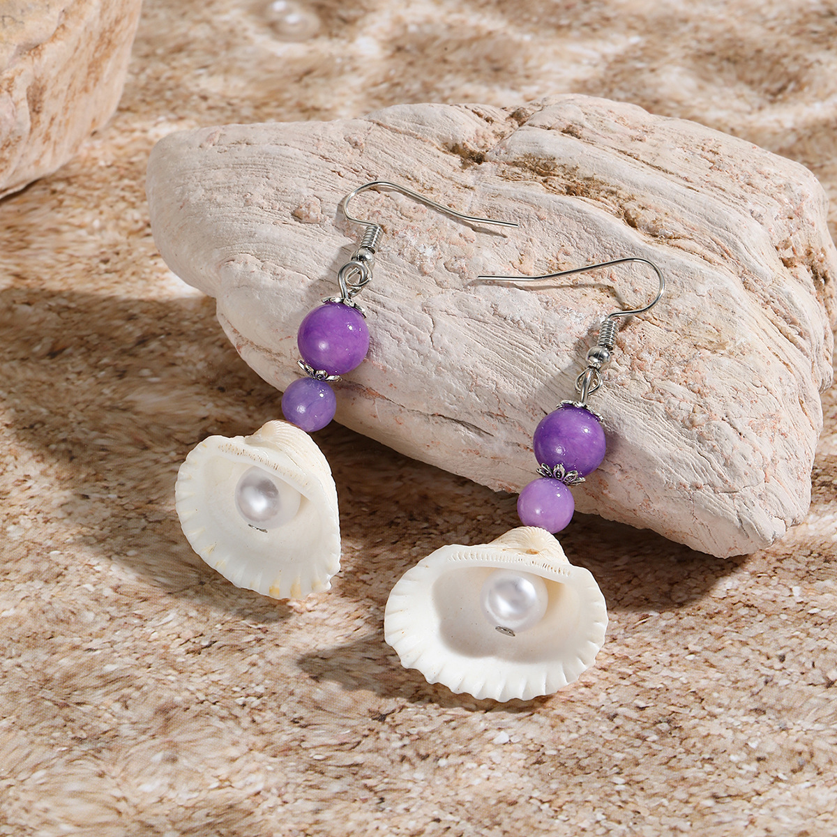 Vibecurve® Ocean Series Pearl Shell Earrings