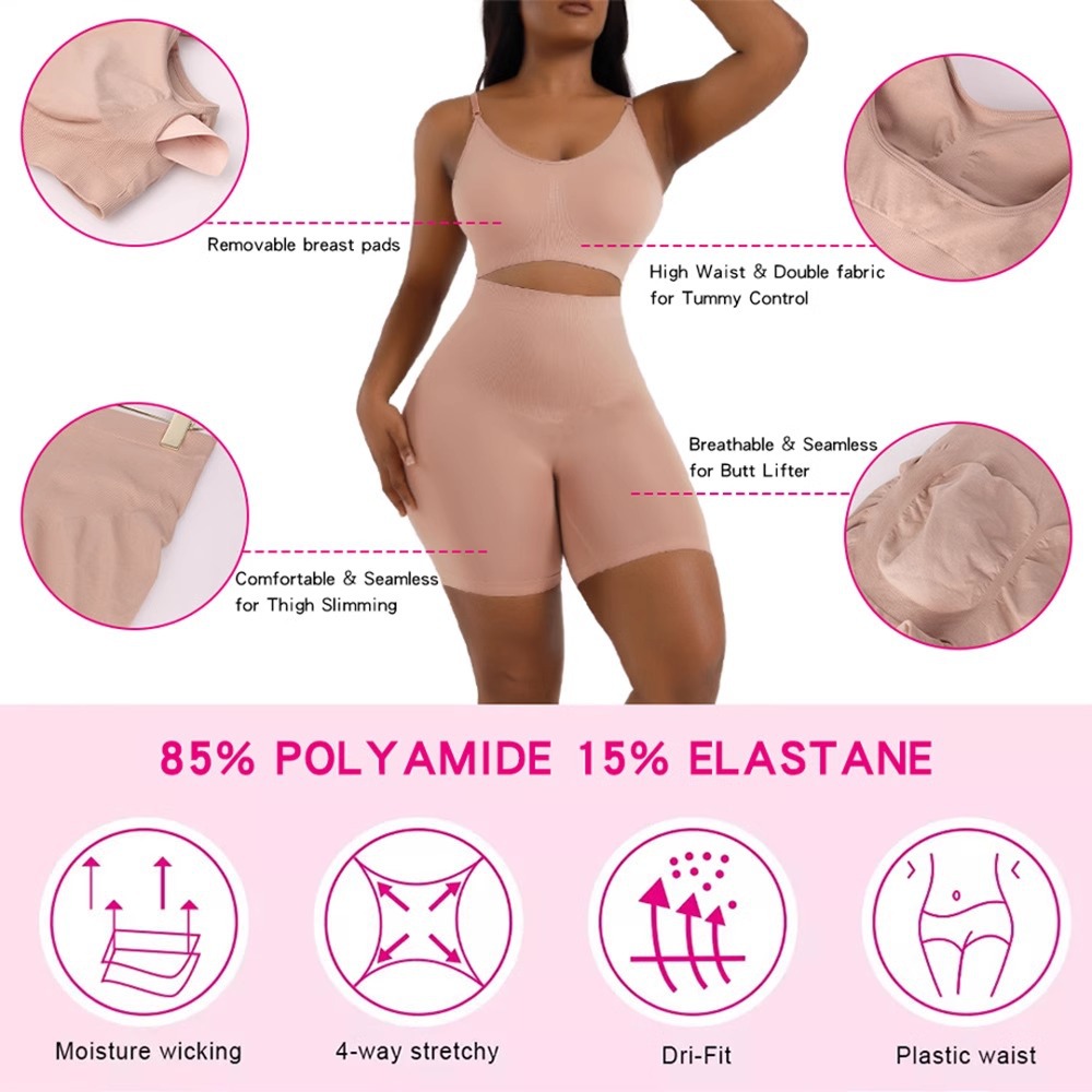 Vibecurve® Seamless Compression Shorts And Bra Set
