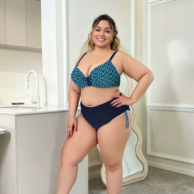 Vibecurve®  Womens  High Waisted Bottom Tummy Control Bathing Suits Two Piece Swimsuits Bikini Swimwear