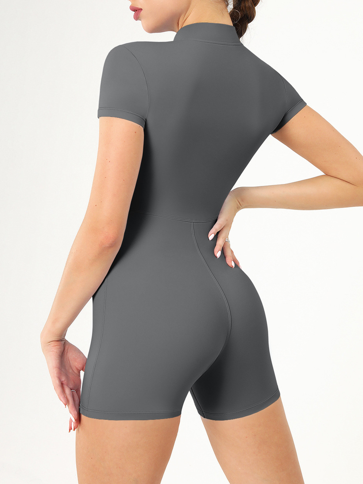 Vibecurve® Short-Sleeved One-Piece Yoga Suit