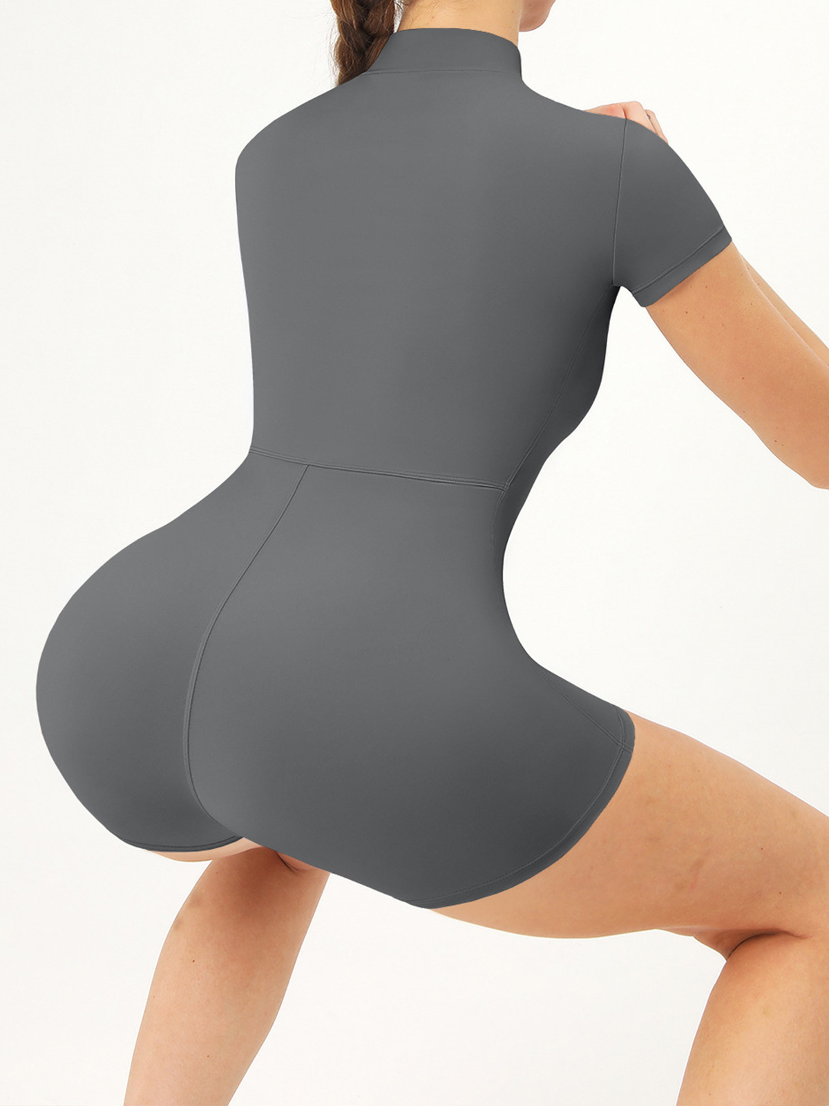 Vibecurve® Short-Sleeved One-Piece Yoga Suit