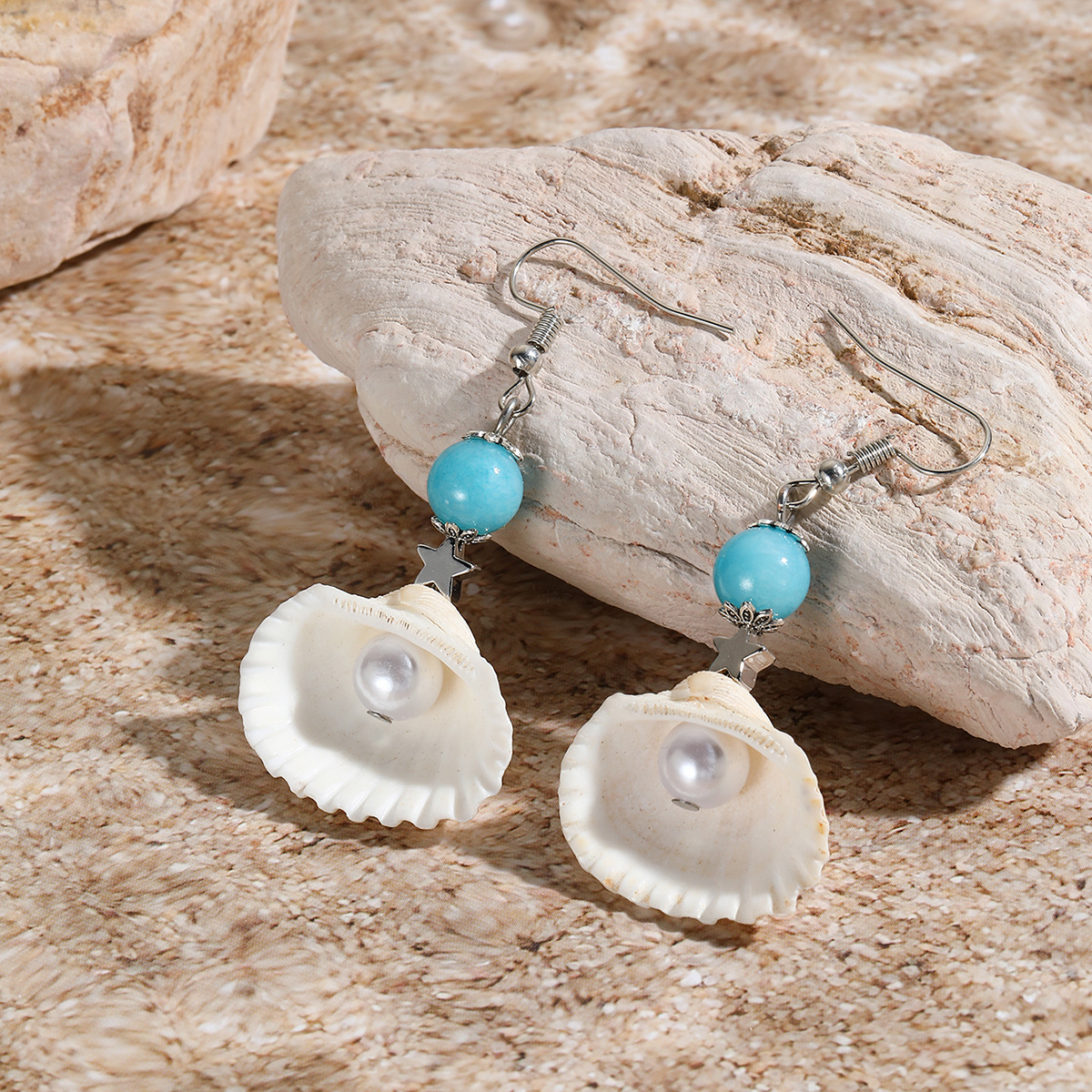 Vibecurve® Ocean Series Pearl Shell Earrings