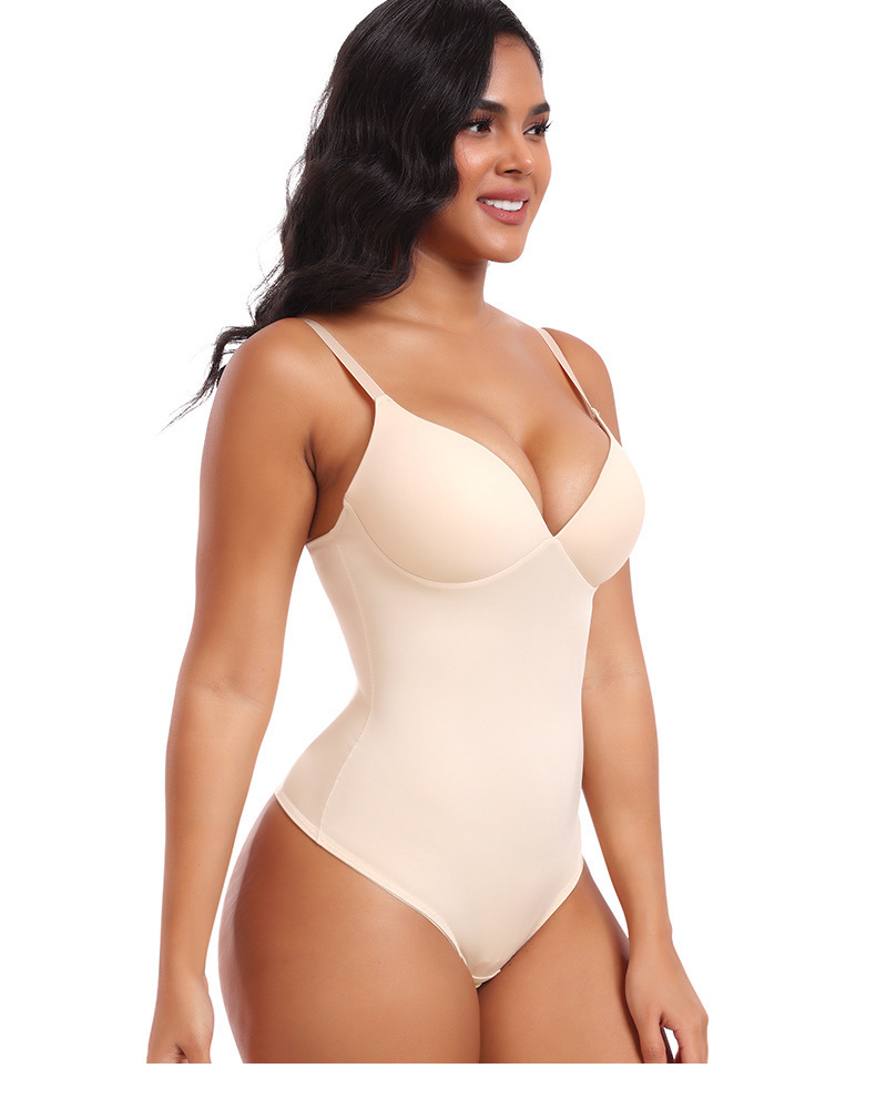 Vibecurve® Women's Shapewear Tummy Tuck Slim Shapewear Deep V-Neck Shapewear Built-In Bra