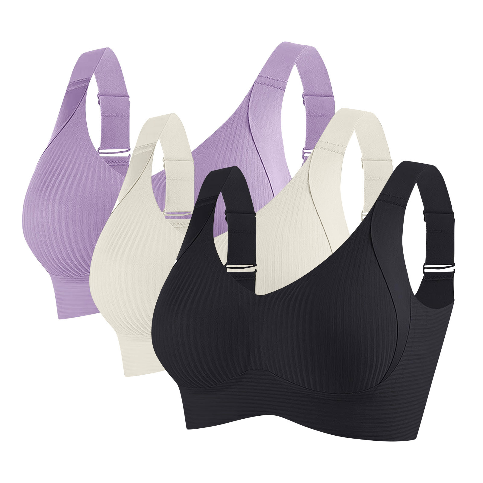 Vibecurve® Women's Solid Color Seamless No-Wire Comfortable Breast Lif