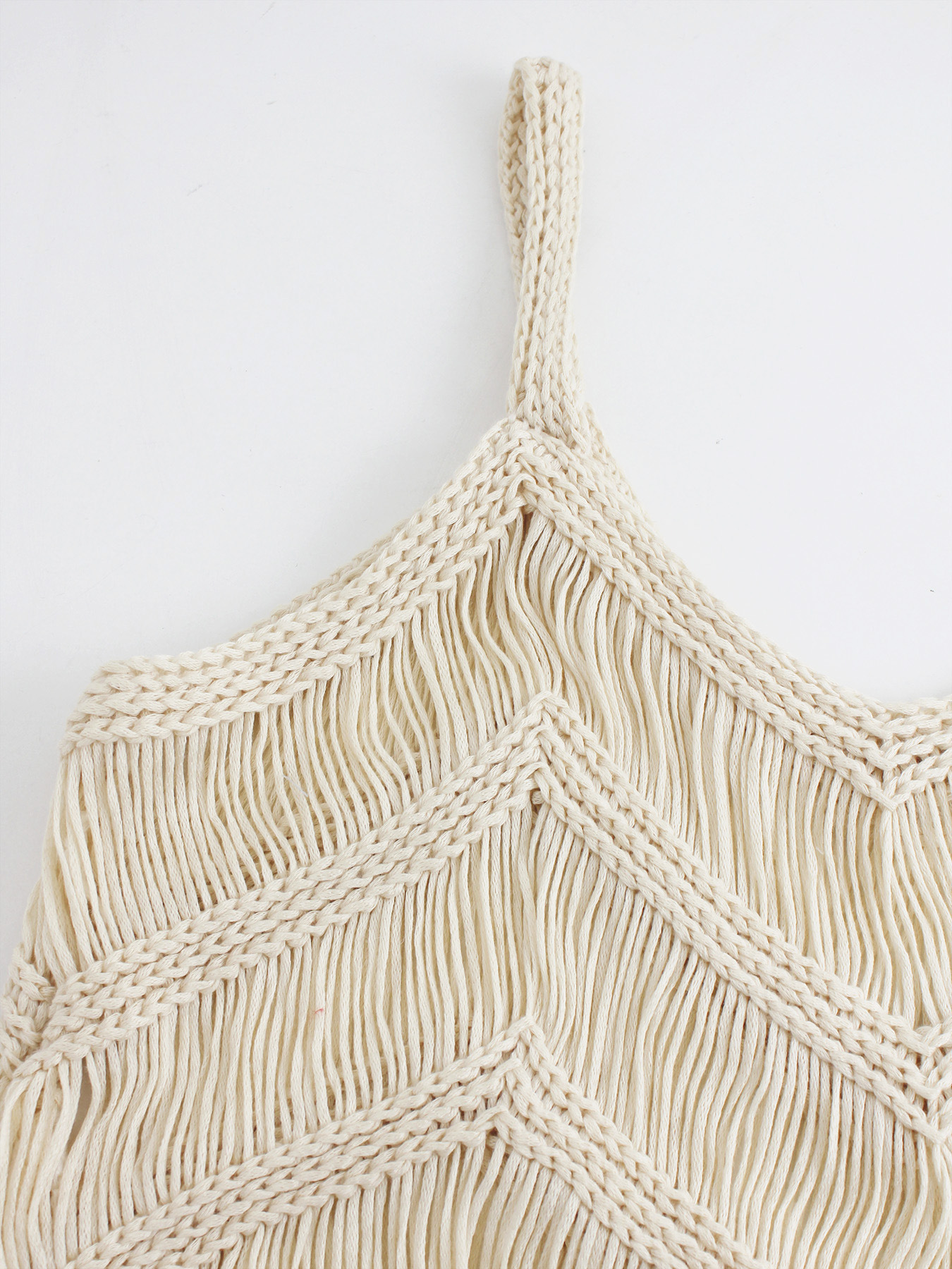 Vibecurve® Women's Plain Fringe Trim Cami Top