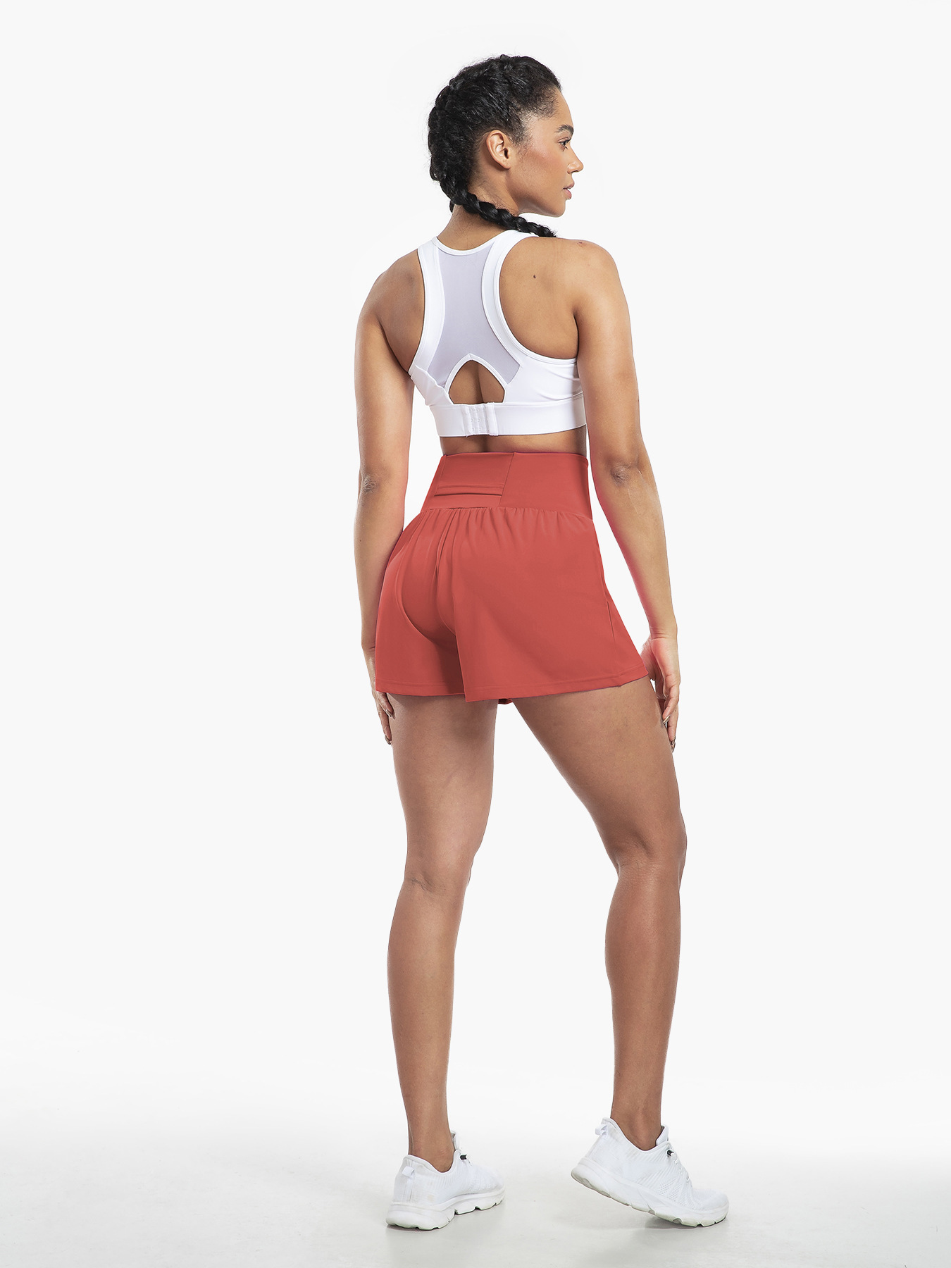 Vibecurve® Super High Waisted Back Pocket & Side Hidden Pocket 2-in-1 Yoga Shorts