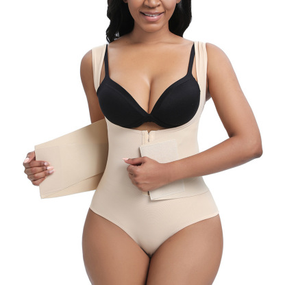 Vibecurve® Women Low Back Tummy Control Thong Bodysuit Shapewear with Reinforced belt