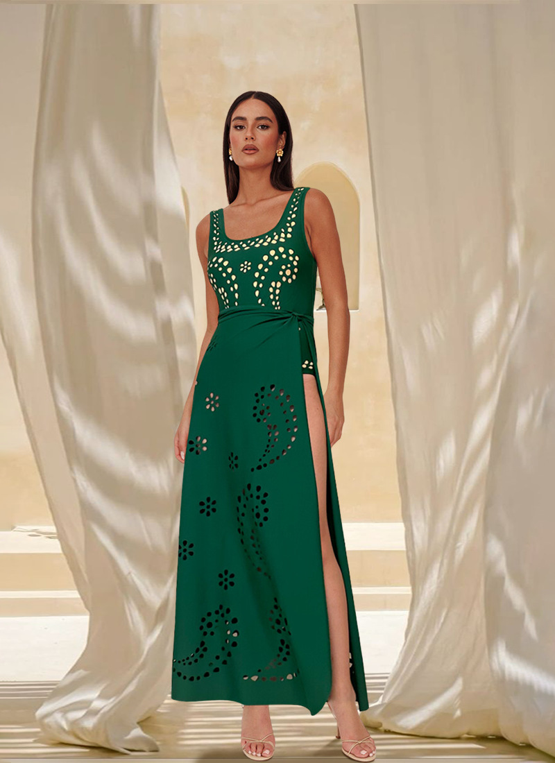 Vibecurve® Fashionable And Sexy Hollow Pattern One-Piece Swimsuit Set