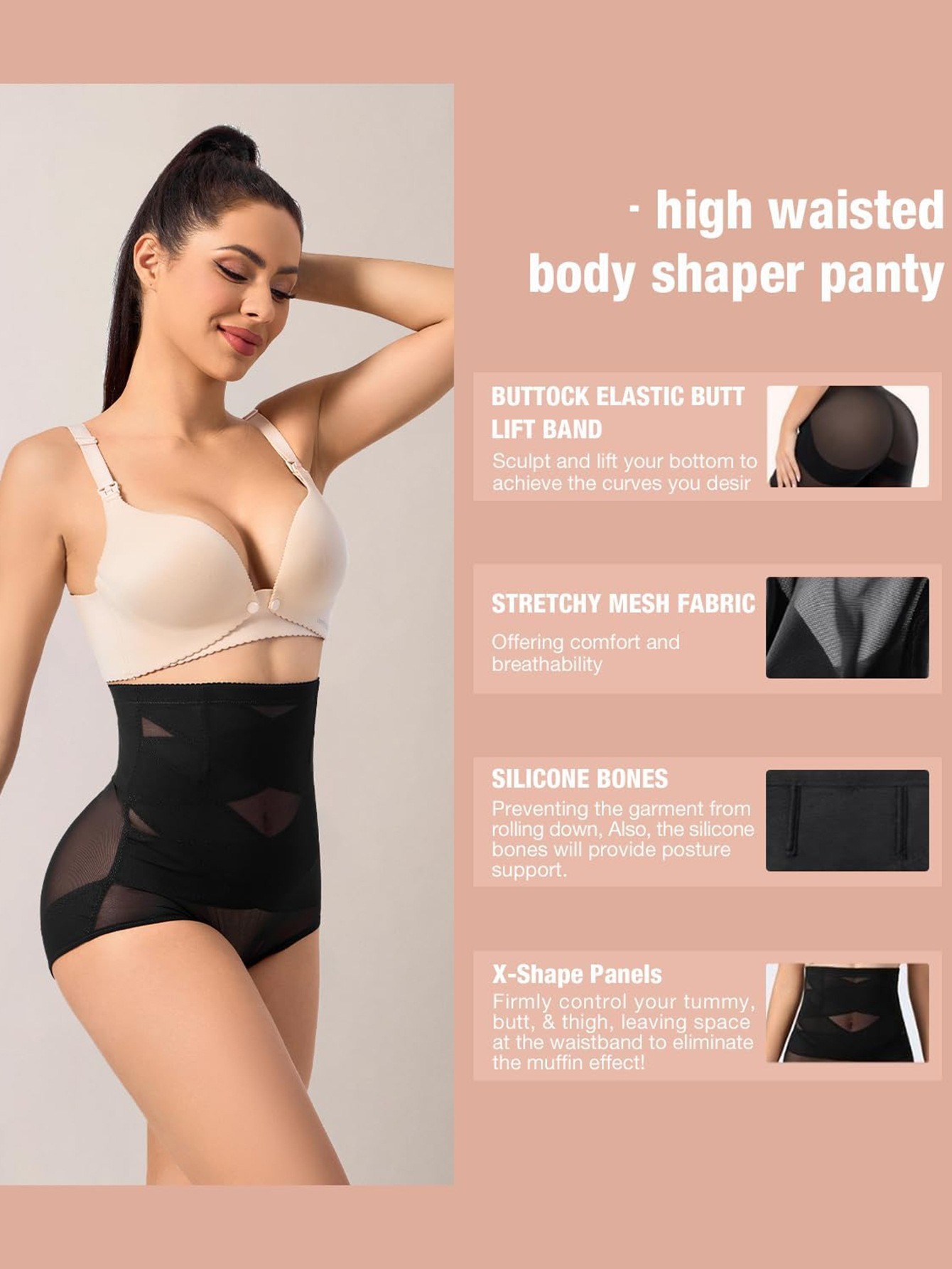 Vibecurve® High Waist Hip Lift Cross Tummy Control Underwear