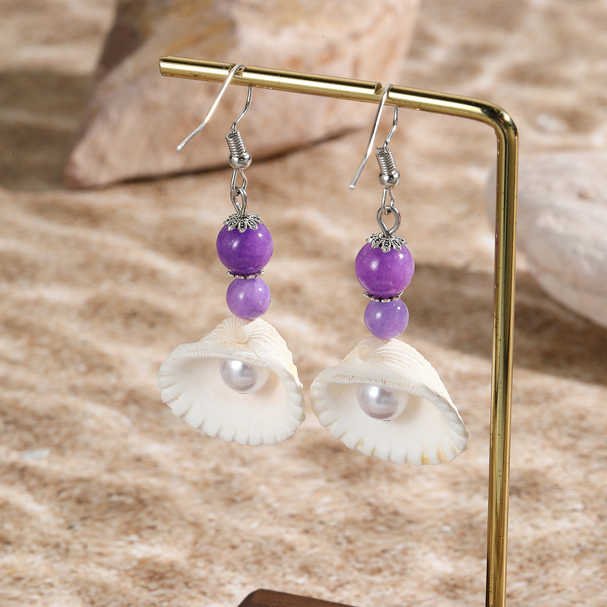 Vibecurve® Ocean Series Pearl Shell Earrings