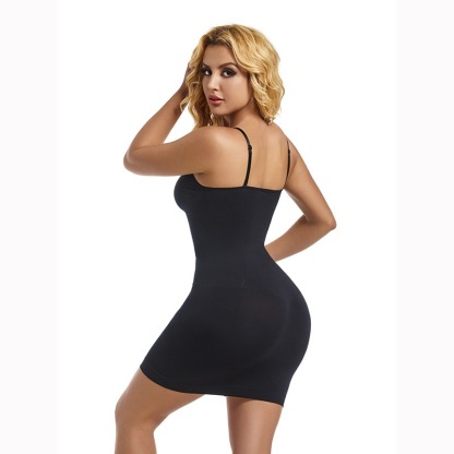 Vibecurve® Women Shapewear Full Slip Tummy Control CamiMini Under Dress Butt Lifter Smooth Body ShaperSeamless Straps Lingerie