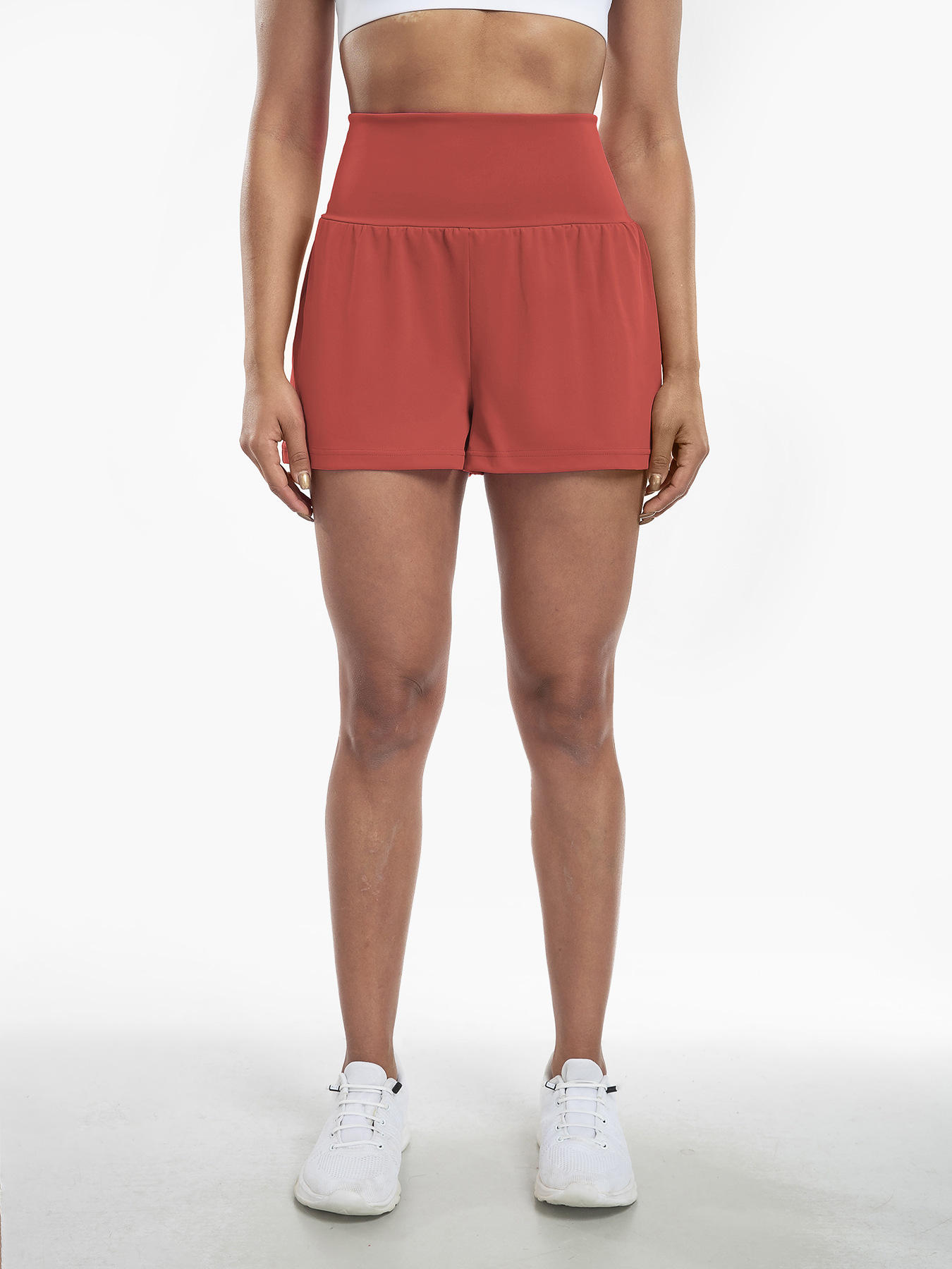 Vibecurve® Super High Waisted Back Pocket & Side Hidden Pocket 2-in-1 Yoga Shorts