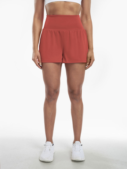 Vibecurve® Super High Waisted Back Pocket & Side Hidden Pocket 2-in-1 Yoga Shorts