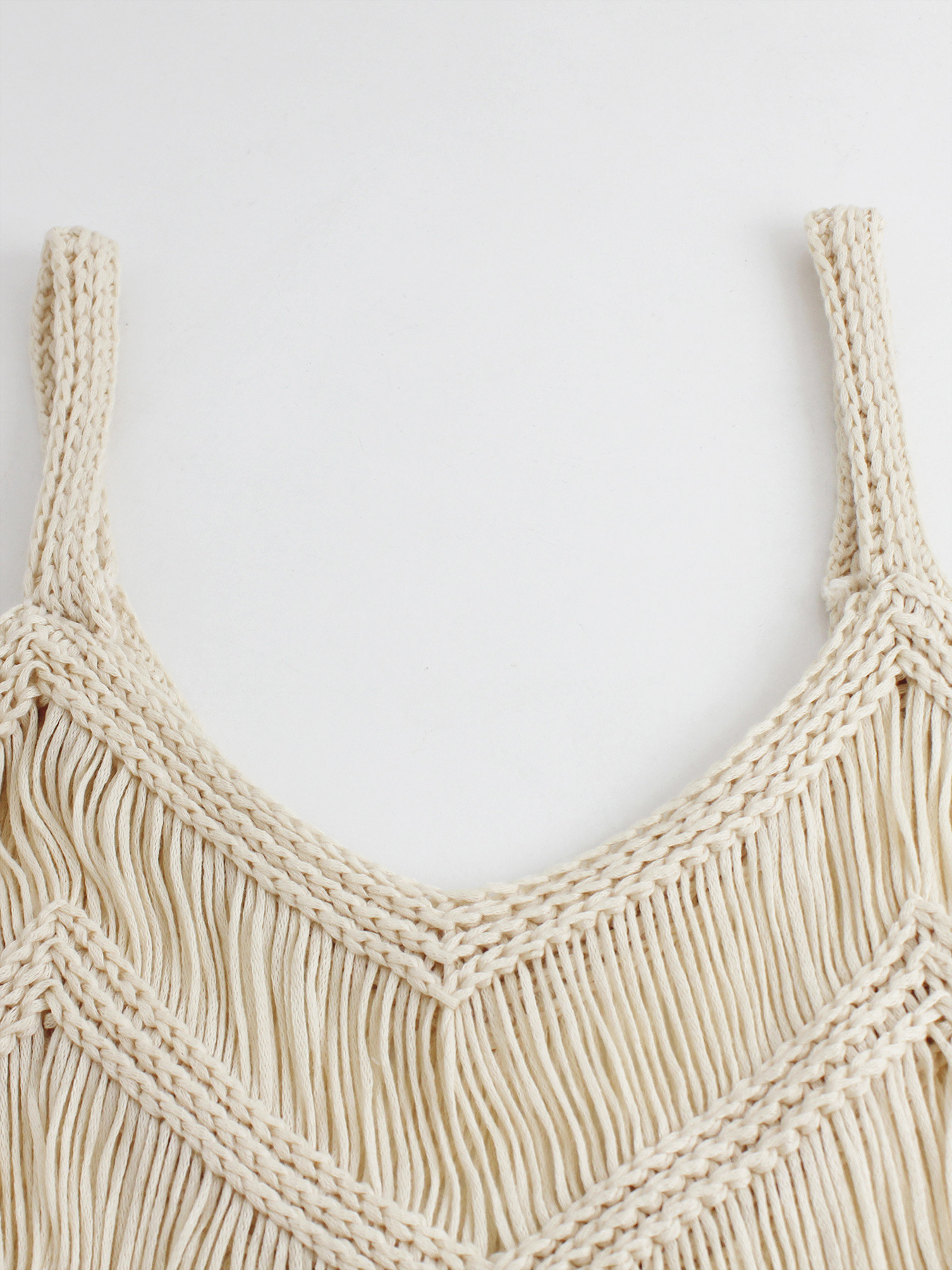 Vibecurve® Women's Plain Fringe Trim Cami Top