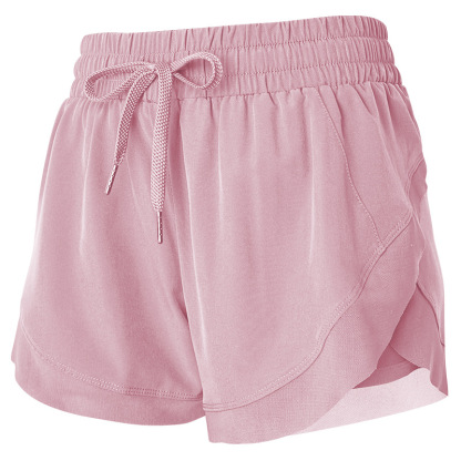 Vibecurve®Mid Rise Drawstring Contrast Mesh 2-in-1 Flowy Running Shorts