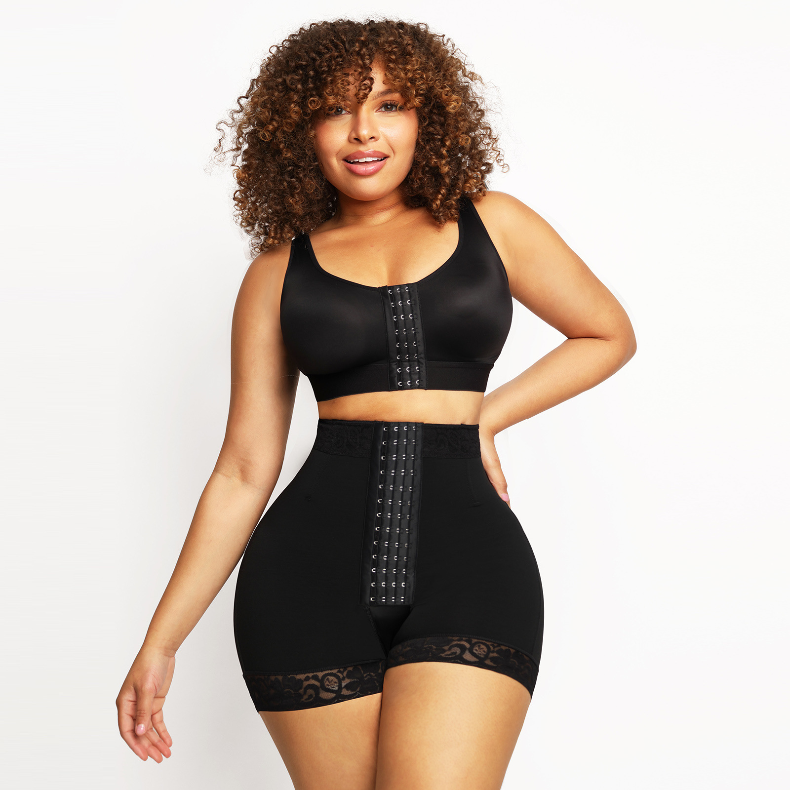 Vibecurve® Button-Down Body-Shaping Shorts With Tummy Control And Hip Lift