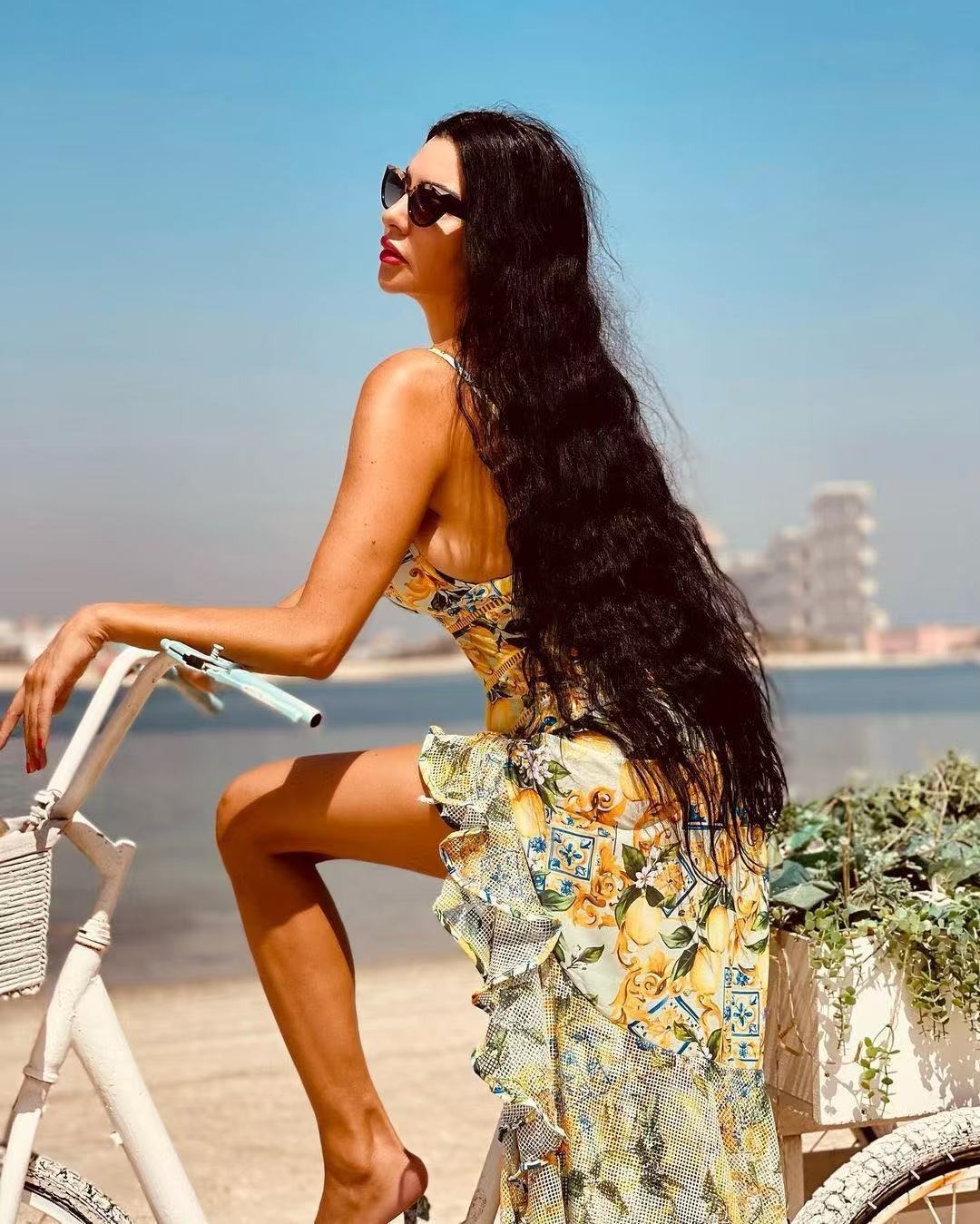 Vibecurve® Women's One Piece Swimsuit with Beach Cover up Wrap Skirt Sarong Retro Floral Print Bikini Set Two Piece Bathing Suit