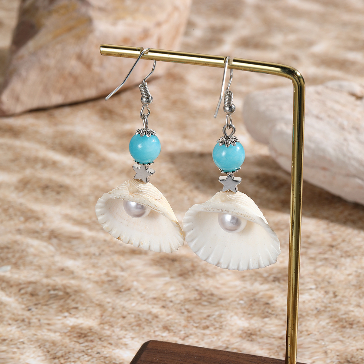 Vibecurve® Ocean Series Pearl Shell Earrings